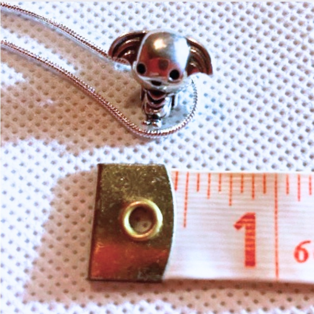 Necklace 925 Sterling Silver Dobby Harry Potter Charm Necklace Hogwarts Wizard - Picture 7 of 7